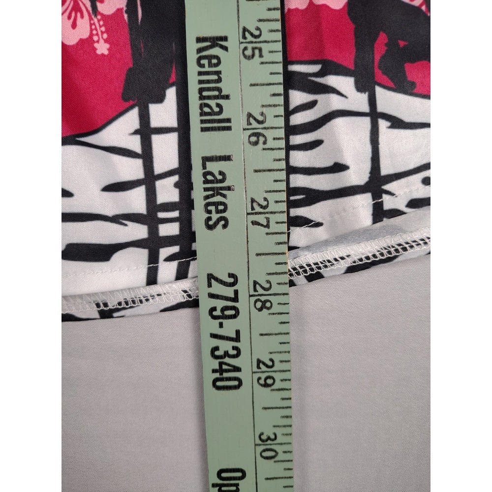 South Carolina Gamecocks Shirt Mens L Hawaiian Palm Trees Button Down Red Black - Picture 9 of 14